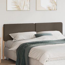vidaXL Gestoffeerd hoofdbord Bruin en Taupe 180 cm Massief grenenhout