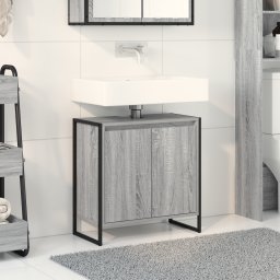 vidaXL Badkamer Kast Grijs Sonoma 60 x 30 x 60 cm Bewerkt hout