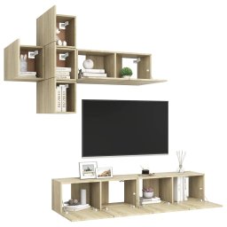 vidaXL 7-delige Tv-meubelset bewerkt hout sonoma eikenkleurig