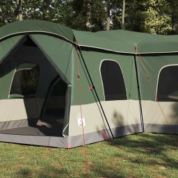 vidaXL Tent voor 16 personen met dak Groen 680 x 510 x 210 cm