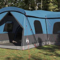 vidaXL Tent voor 16 personen met dak Blauw 680 x 510 x 210 cm