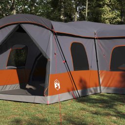 vidaXL Tent voor 16 personen Grijs en Oranje 680 x 510 x 210 cm