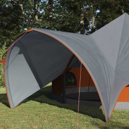 vidaXL Teepee Tent 5-Person 5-persoons Grijs en Oranje