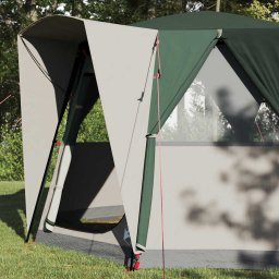 vidaXL Cabine Tent 3-Persoon met dak Groen en Wit 320 x 320 x 203 cm