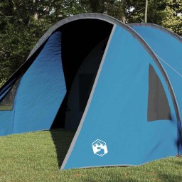 vidaXL Tunnel Tent 4-Person 4-persoons Blauw en Grijs