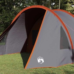 vidaXL Tunnel Tent 4-Person 4-persoons Grijs en Oranje
