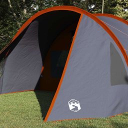 vidaXL Tunnel Tent 5-Person 5-persoons Grijs en Oranje