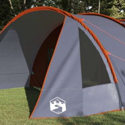 vidaXL Tunnel Tent 6-Persoon 6-persoons Grijs en Oranje