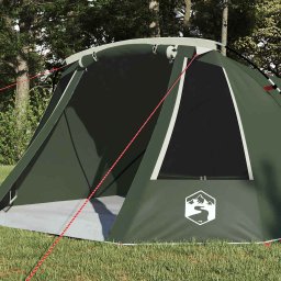 vidaXL Tunnel Tent 3-Person 3-persoons Groen en Wit