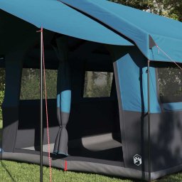 vidaXL Familietent voor 4 Personen 4-persoons Blauw en Grijs