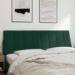 vidaXL Hoofdbordkussen "Hanko" 160 cm fluweel donkergroen