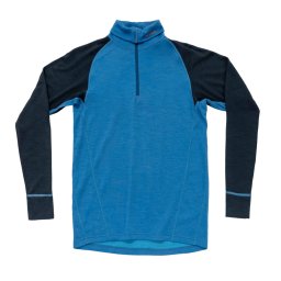 DEVOLD Duo Active Merino 205 Zip Neck blue/ink - Ondergoed M
