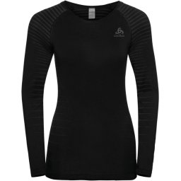 Odlo - Maat L - Bl Top Crew Neck L/S Performance Light Dames Thermoshirt - Black