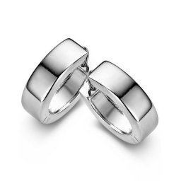 Casa Jewelry Oorringen Wals Medium - Zilver - 18 mm