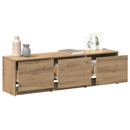 vidaXL TV-kast met LED 140 x 34 x 40 cm Ambachtelijk eiken