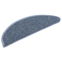 vidaXL Trapmatten zelfklevend Sisal-Look 30 st 56x17x3 cm blauw