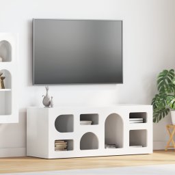 vidaXL TV-kast ELST 100 x 35 x 40 cm Hoogglans wit Bewerkt hout