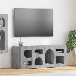 vidaXL TV-kast ELST 100 x 35 x 40 cm Grijs Sonoma Bewerkt hout