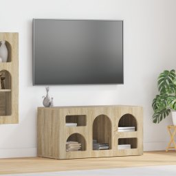 vidaXL TV-kast ELST 80 x 35 x 40 cm Sonoma Eiken Bewerkt hout