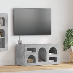 vidaXL TV-kast ELST 80 x 35 x 40 cm Beton Grijs Bewerkt hout