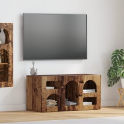 vidaXL TV-kast ELST 80 x 35 x 40 cm Oudhout Bewerkt hout
