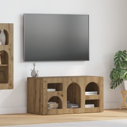 vidaXL TV-kast ELST 80 x 35 x 40 cm Artisan Eiken Bewerkt hout
