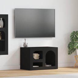 vidaXL TV-kast ELST 60 x 35 x 40 cm Zwart Bewerkt hout