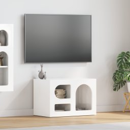 vidaXL TV-kast ELST 60 x 35 x 40 cm Hoogglans wit Bewerkt hout