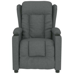 vidaXL Massagestoel stof donkergrijs