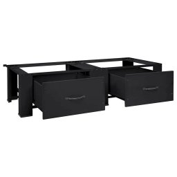 vidaXL Wasmachineverhoger 2 st Zwart 127 x 54,5 x 32,5 cm Staal