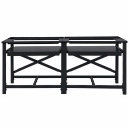 vidaXL Wasmachineverhoger 2 st Zwart 120 x 56 x 52 cm Staal