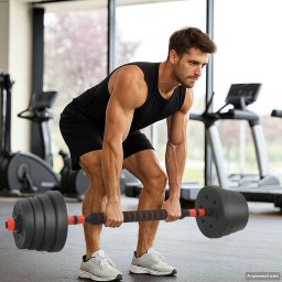vidaXL 2-in-1 Halter-Barbell Set 30 kg Zwart en Rood
