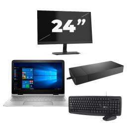 Lenovo Thinkpad E14 G2 - Intel Core i7-11e Generatie - 14 inch - 8GB RAM - 256GB SSD - Windows 11 Home + 1x 24 inch Monitor