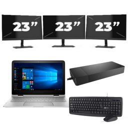 Lenovo Thinkpad E14 G2 - Intel Core i7-11e Generatie - 14 inch - 8GB RAM - 256GB SSD - Windows 11 Home + 3x 23 inch Monitor