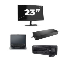 Fujitsu LIFEBOOK E5410 - Intel Core i3-10e Generatie - 14 inch - 8GB RAM - 256GB SSD - Windows 11 Home + 1x 23 inch Monitor