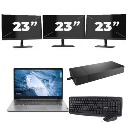 Lenovo ThinkPad L14 Gen 1 - Intel Core i5-10e Generatie - 14 inch - 8GB RAM - 256GB SSD - Windows 11 Home + 3x 23 inch Monitor