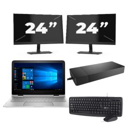 Lenovo Thinkpad E14 G2 - Intel Core i7-11e Generatie - 14 inch - 8GB RAM - 256GB SSD - Windows 11 Home + 2x 24 inch Monitor