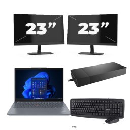 Lenovo ThinkPad X13 - AMD Ryzen 3 PRO 4450U - 13 inch - 8GB RAM - 256GB SSD - Windows 11 Home + 2x 23 inch Monitor
