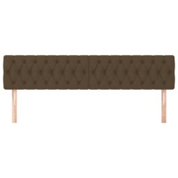 vidaXL Hoofdborden 180x7x78/88 cm stof donkerbruin