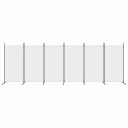 vidaXL Kamerscherm met 6 panelen 520x180 cm stof wit
