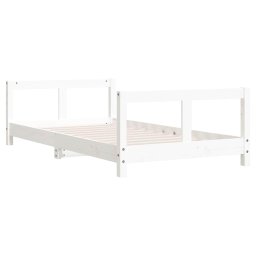 vidaXL Kinderbedframe 80x160 cm massief grenenhout wit