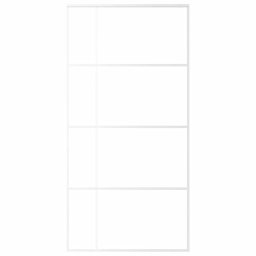 vidaXL Schuifdeur 102,5x205 cm mat ESG-glas en aluminium wit