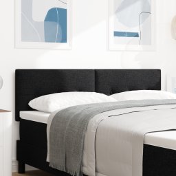 vidaXL in hoogte verstelbaar hoofdbord Zwart 160 cm Stof