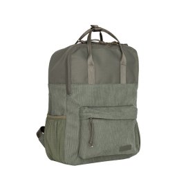New Rebels Springfield Ribbi Rugzak 13L - Stevig Rib Polyester - Lichtgewicht Schooltas & Werktas - Sage Green