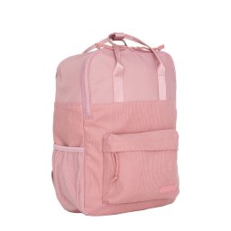 Springfield Los Angeles Ribbi Rugzak 13L - Stevig Rib Polyester - Lichtgewicht Schooltas & Werktas - Old Pink