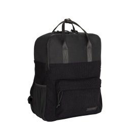 New Rebels Springfield Ribbi Rugzak 13L - Stevig Rib Polyester - Lichtgewicht Schooltas & Werktas - Black