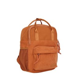 New Rebels Ribbi Juno Handel Backpack mini - Ribstof 900D Polyester 13L Lichtgewicht & Comfortabel - 23x10x31 cm - Dames & Heren Rugzak Oranje Coffee Brown