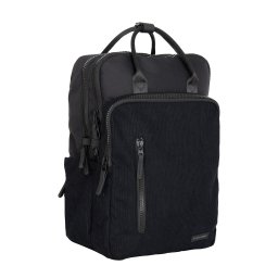 New Rebels Ribbi Milwaukee - Laptoptas Schooltas Werktas 15.6 inch Laptopvak Rugzak Rib Fabric 18L Zwart