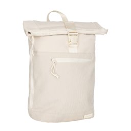 New Rebels New York Ribbi Rolltop Rugzak 17-21L Schooltas & Werktas Ribstof Laptop Rugtas 15.6 inch Beige