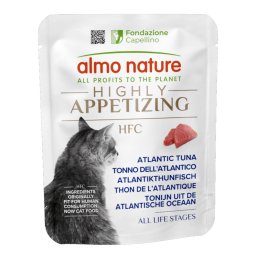 6x50g Almo Nature HFC Zeer Smakelijk Atlantische Tonijn natvoer voor katten